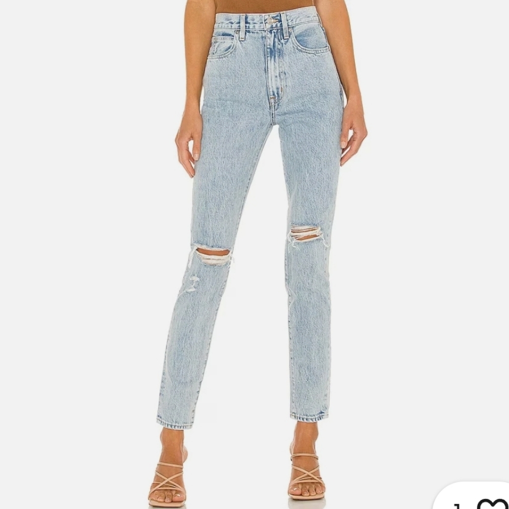 SLVRLAKE Distressed High Rise Beatnik Jeans Sz 25